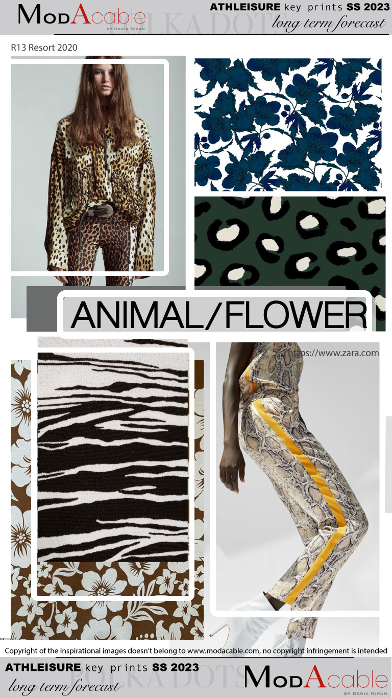SS 2023 athleisure print Animal/flower - ModaCable