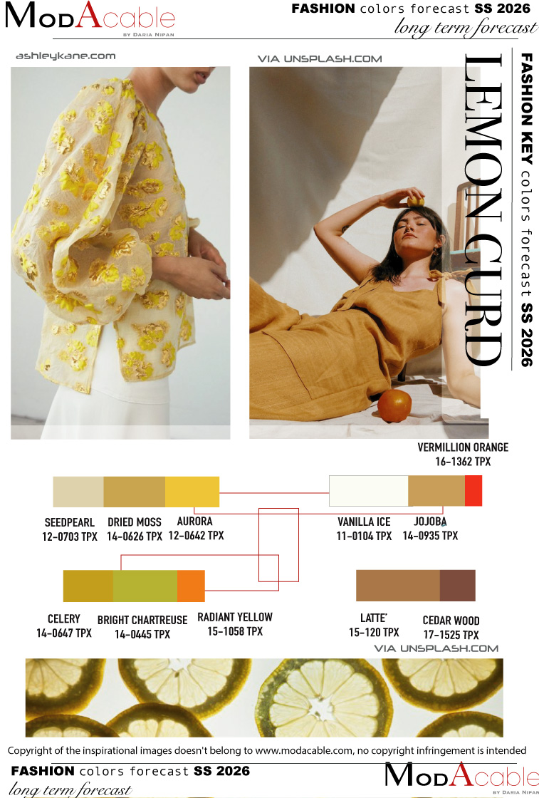 ВЛ 26 цвет женской моды Лимонный пирог