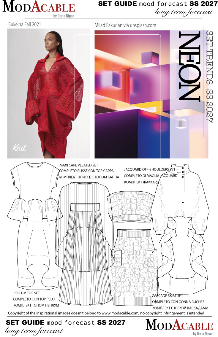 PE 27 tendenza mood completi Neon