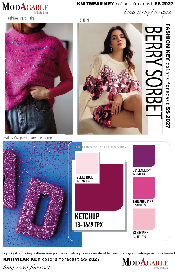 ВЛ 27 тренд цвета трикотажа Ягодный сорбет