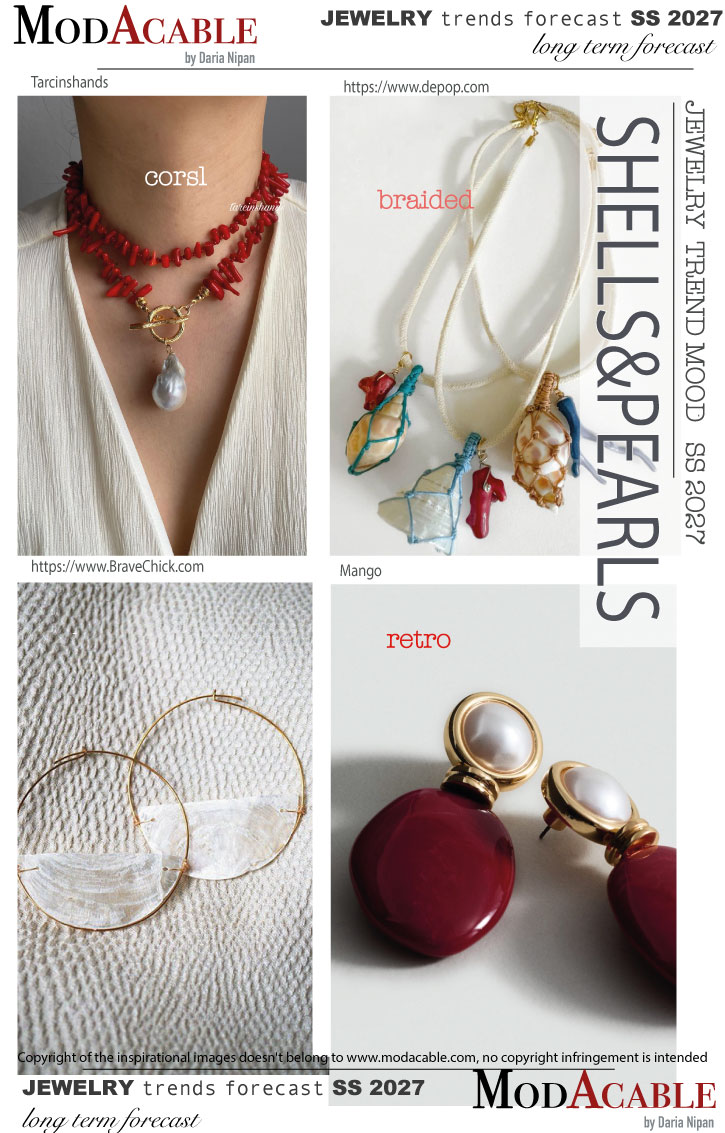 SS 27 jewelry trend mood Shells & pearls