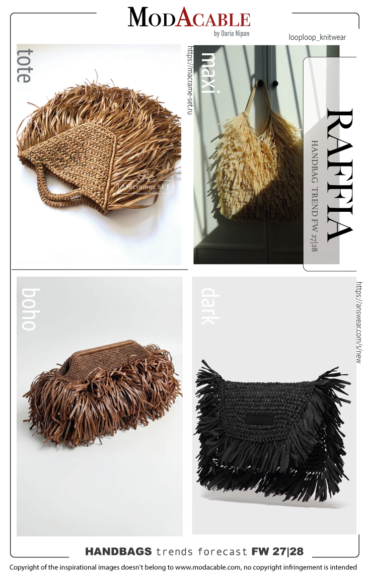 FW 27/28 handbag trend Raffia