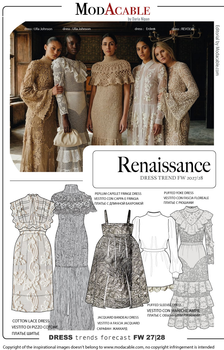 FW 27/28  key trend women's dress Renaissance 