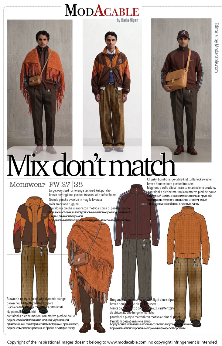AI 27/28 tendenza moda uomo Mix don't match