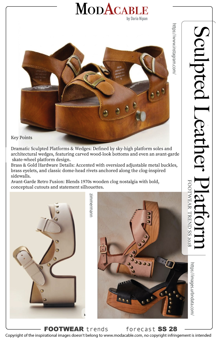 SS2028 footwear trend Sculptured Leather Platform